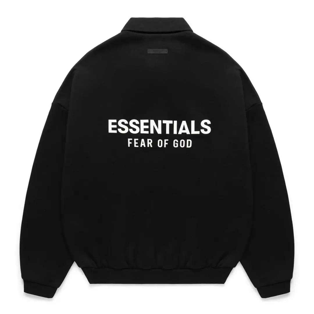 Fear of God Essentials FW24 Holiday Core Collection Polo Köynəyi Kişi Qara