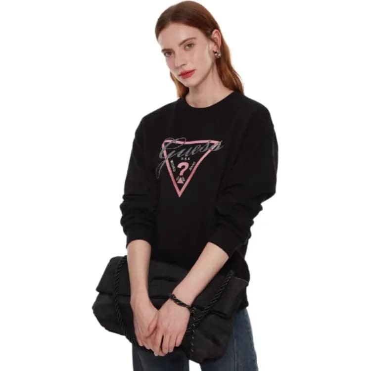 GUESS Classic Triangle Logo Casual Pullover Hoodie Women's 5