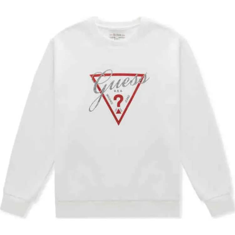 GUESS Classic Triangle Logo Casual Pullover Hoodie Women's