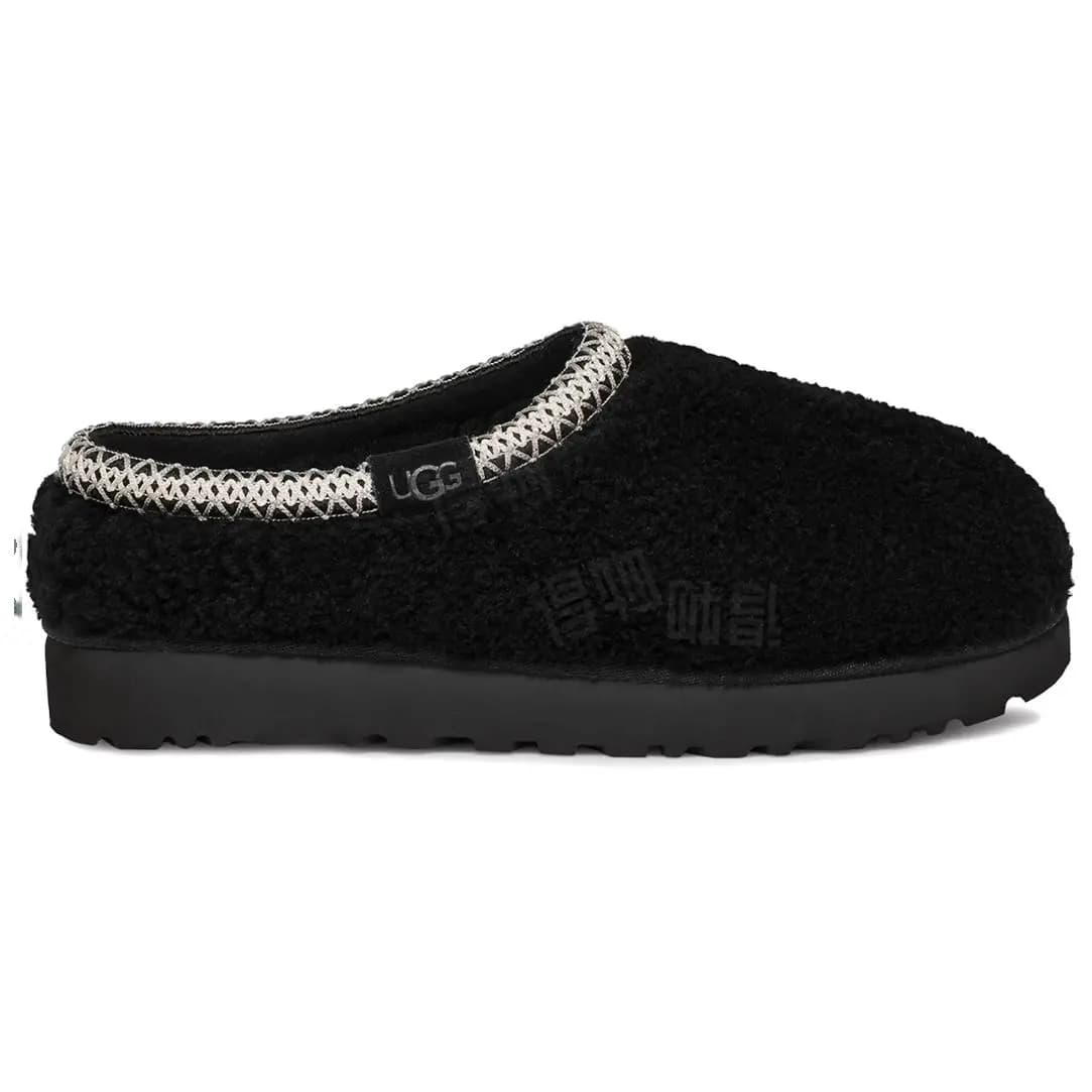 UGG Tasman Maxi Curly Slipper Qadın Qara 2