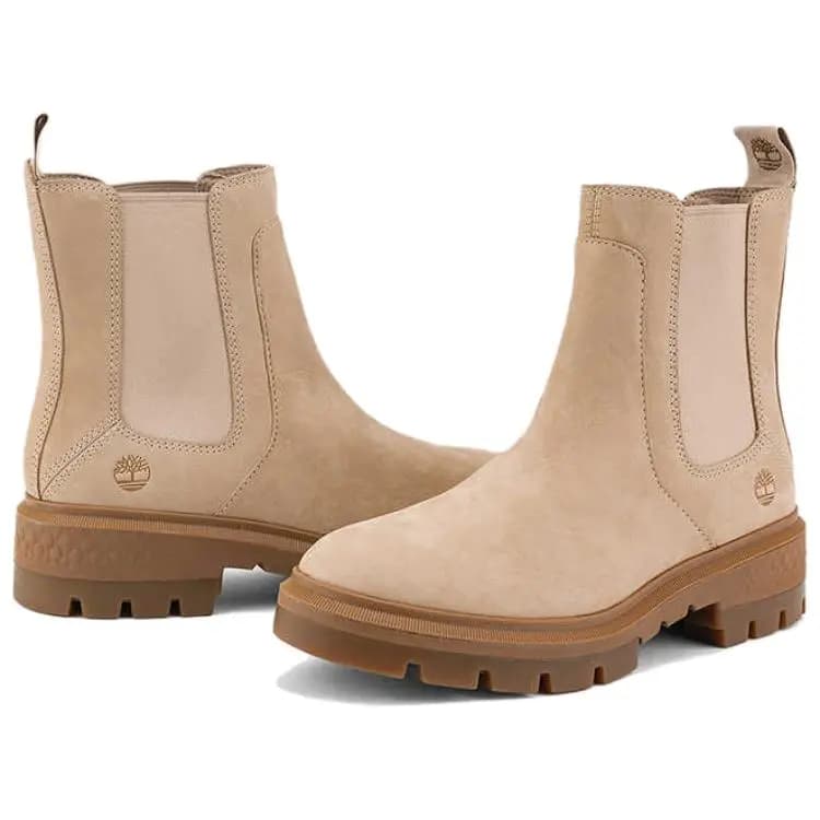 Timberland Cortina Valley Qadın Chelsea Çəkmələri Bej 4