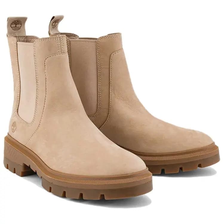 Timberland Cortina Valley Qadın Chelsea Çəkmələri Bej 3