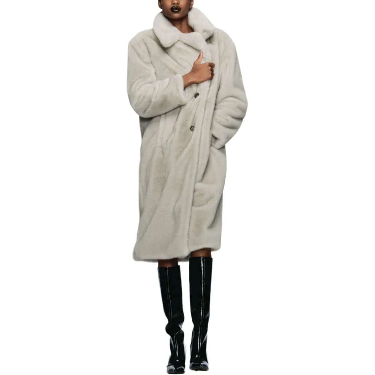 ZARA Halloween Limited Edition Palto Qadın Boz 5