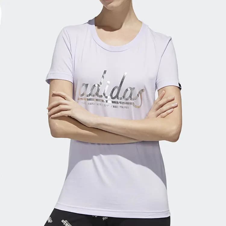 Adidas Qadın T-Shirt Bənövşəyi/Gümüşü 3