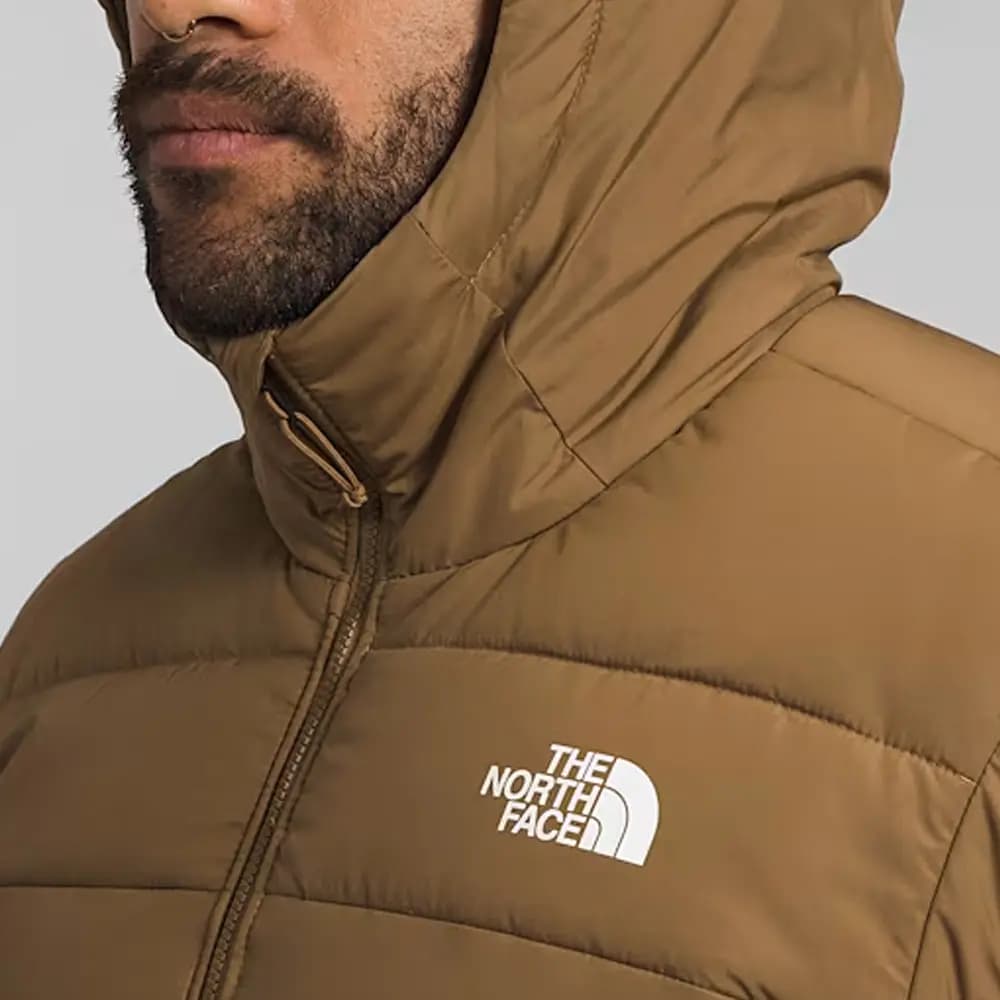 The North Face Letter Logo Print Hooded Zipper Long Sleeve Down-Filled Jacket Men's Brown 4