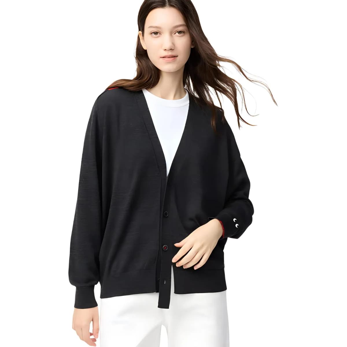 Anya Hindmarch X UNIQLO Qadın Sviteri Tünd Boz 2