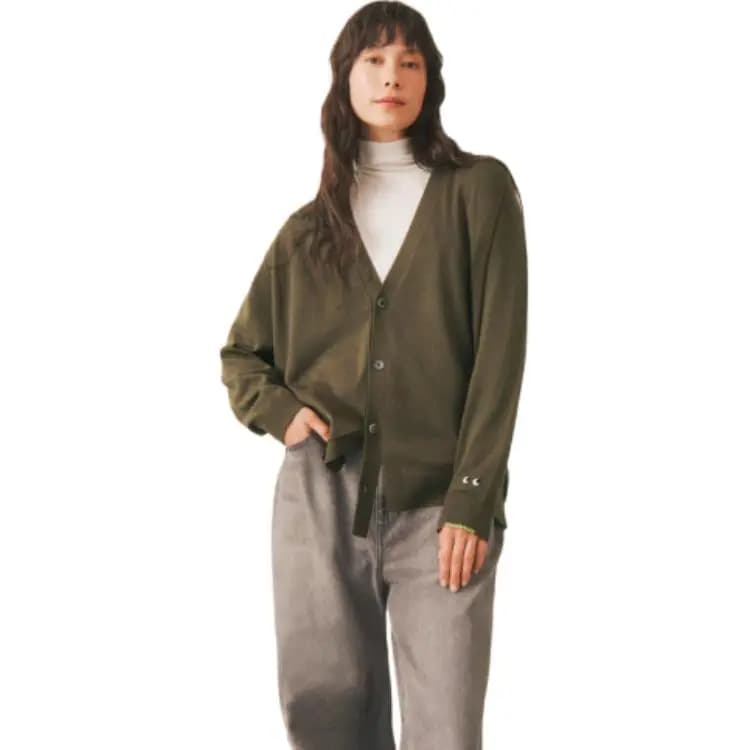 Anya Hindmarch X UNIQLO Qadın Sviteri Zeytun 2