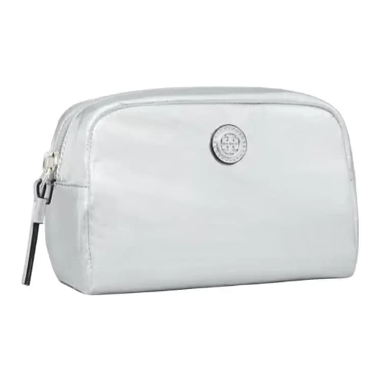 TORY BURCH VIRGINIA Nylon Qadın Kosmetika Çantası Gümüşü 2