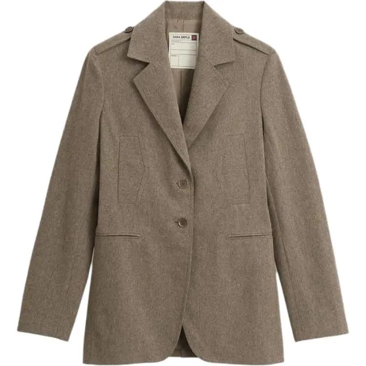 ZARA SRPLS Qadın Kostyumu Xaki