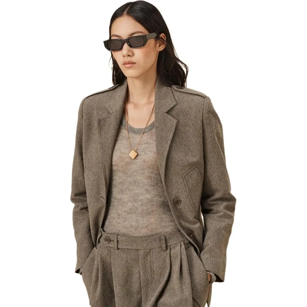 ZARA SRPLS Series Business Suits Women's Khaki 4