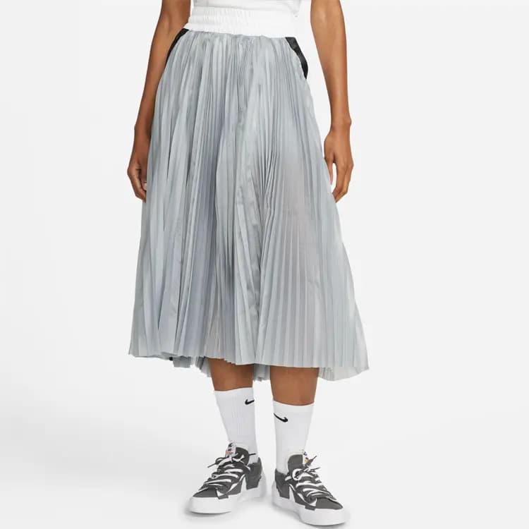 Sacai X Nike Casual Long Skirts Women's Gray 4
