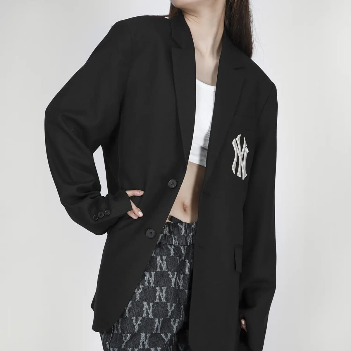 MLB SS21 New York Yankees Pencək Unisex Qara 4