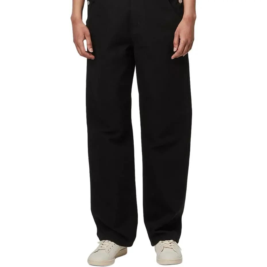 Carhartt WIP FW24 Fullscreen W' Bib Overall Straight Multi-Pocket Metal Rivet Heavy Square Tag Adjustable Strap Overalls Women's Black 5