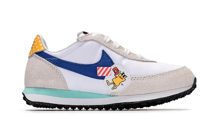 Nike Waffle Trainer 2 Uşaq Gündəlik Ayaqqabısı Boz/Ağ/Mavi 2