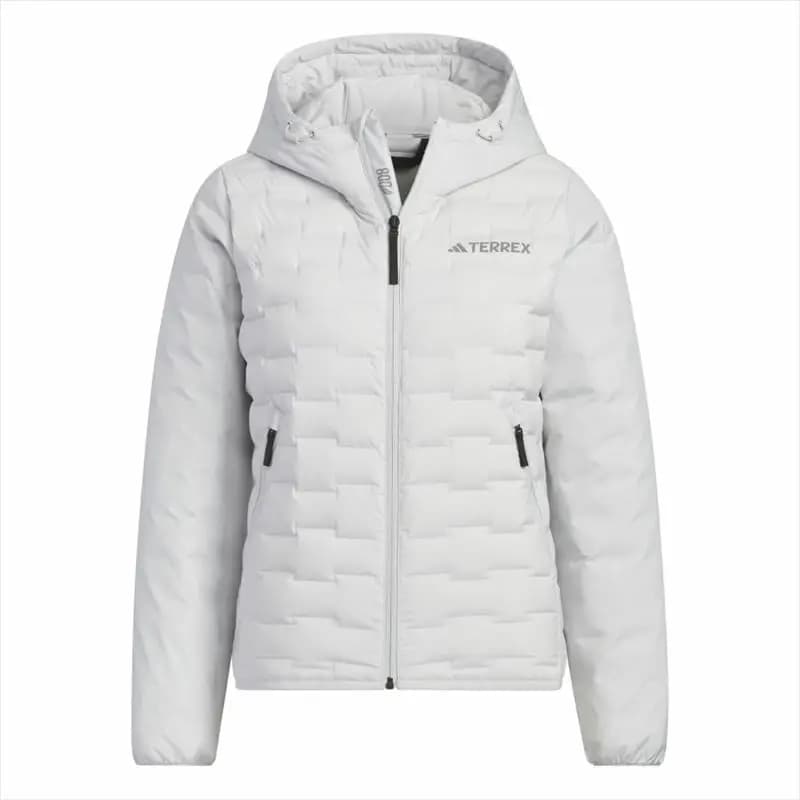 adidas FW24 GOOSE DOWN WOVEN BAFFLE Qadın Pencəyi Açıq Boz