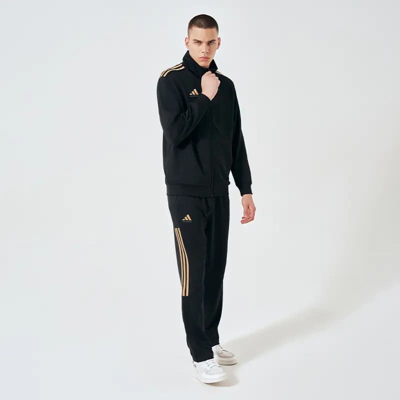 Adidas Unisex İdman Geyimi Qara/Qızılı 4