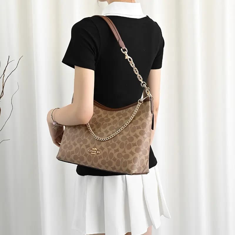 Lanbaofan COACH Laurel 31 Hobo Maple Bag Strap Extension Chain Unisex Qızılı 31
