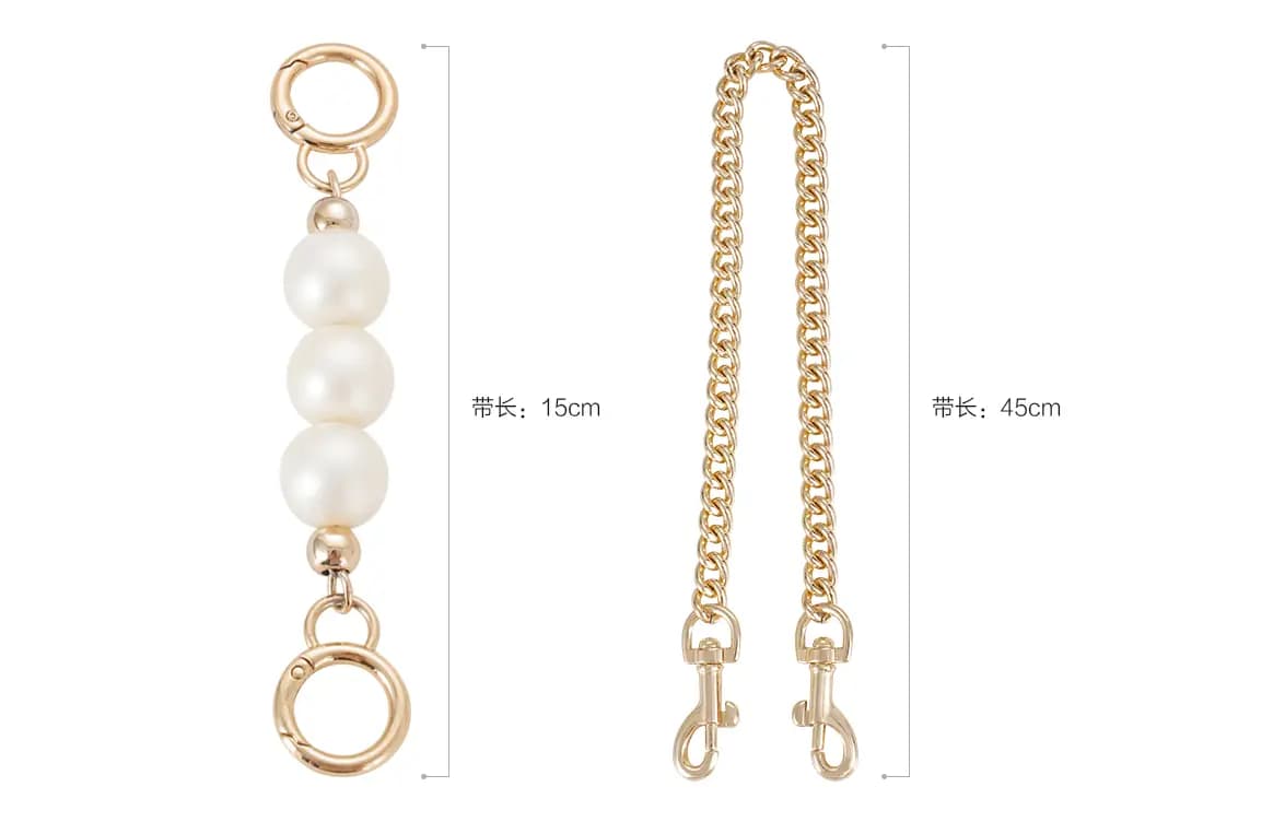 Lanbaofan COACH Laurel 31 Hobo Maple Bag Strap Extension Chain Unisex Qızılı 23