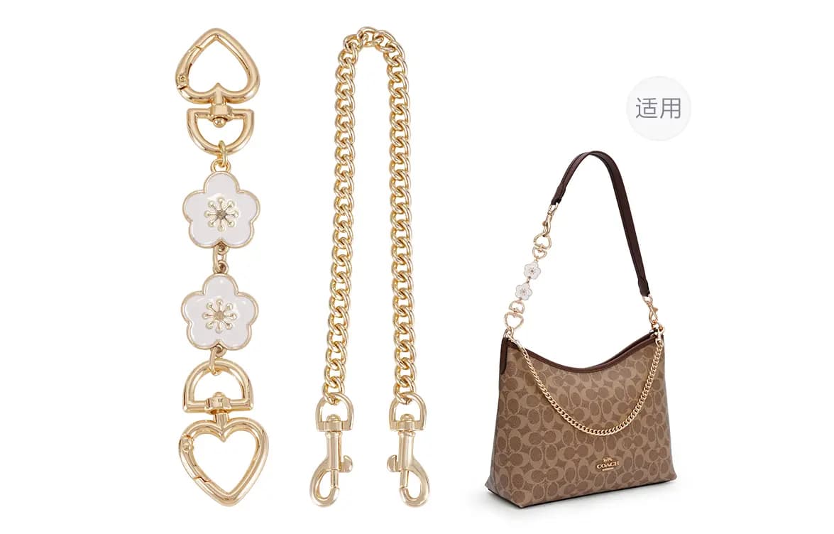 Lanbaofan COACH Laurel 31 Hobo Maple Bag Strap Extension Chain Unisex Qızılı 2