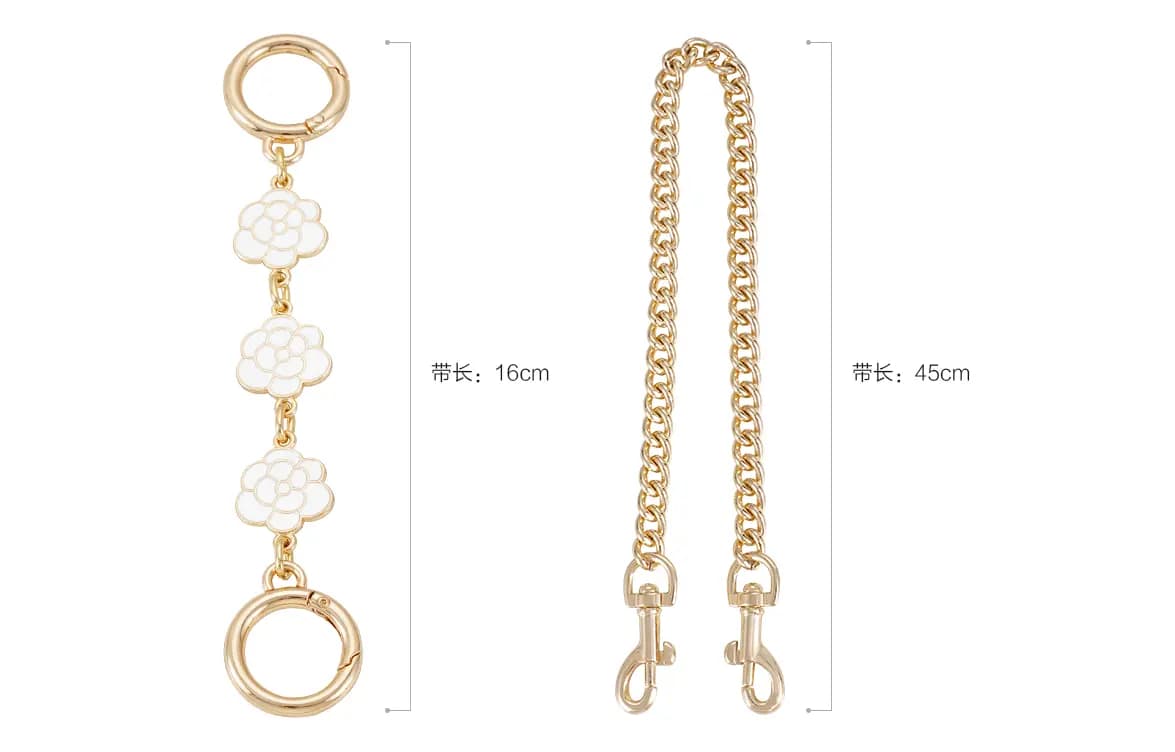 Lanbaofan COACH Laurel 31 Hobo Maple Bag Strap Extension Chain Unisex Qızılı 18