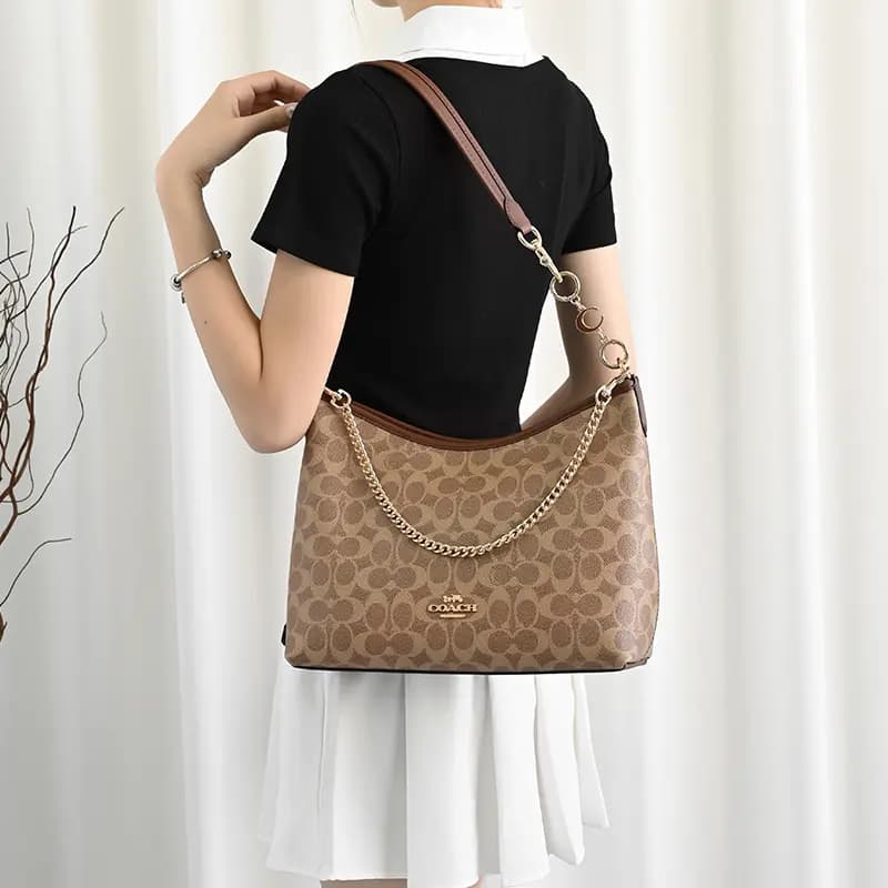 Lanbaofan COACH Laurel 31 Hobo Maple Bag Strap Extension Chain Unisex Qızılı 36