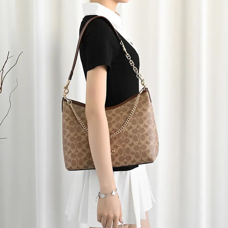 Lanbaofan COACH Laurel 31 Hobo Maple Bag Strap Extension Chain Unisex Qızılı 30