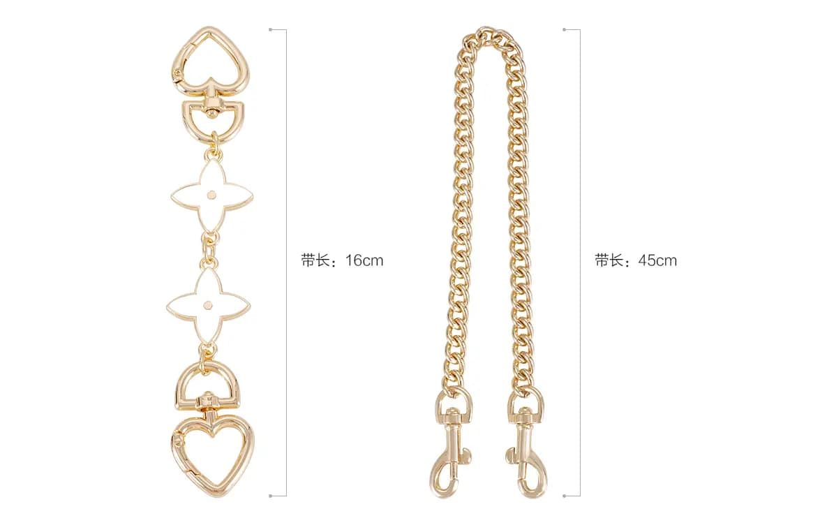 Lanbaofan COACH Laurel 31 Hobo Maple Bag Strap Extension Chain Unisex Qızılı 13