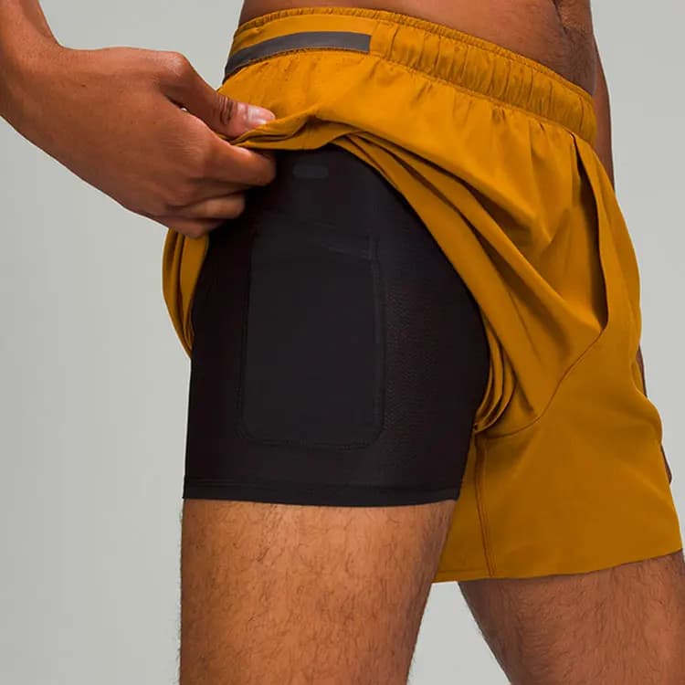 lululemon Surge Series Lined Solid Color Stretch Support Fitted Straight-Leg Shorts Men's 9