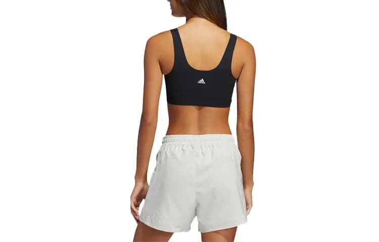 adidas Low-Impact Yoga Breathable Sports Tank Top Black 2