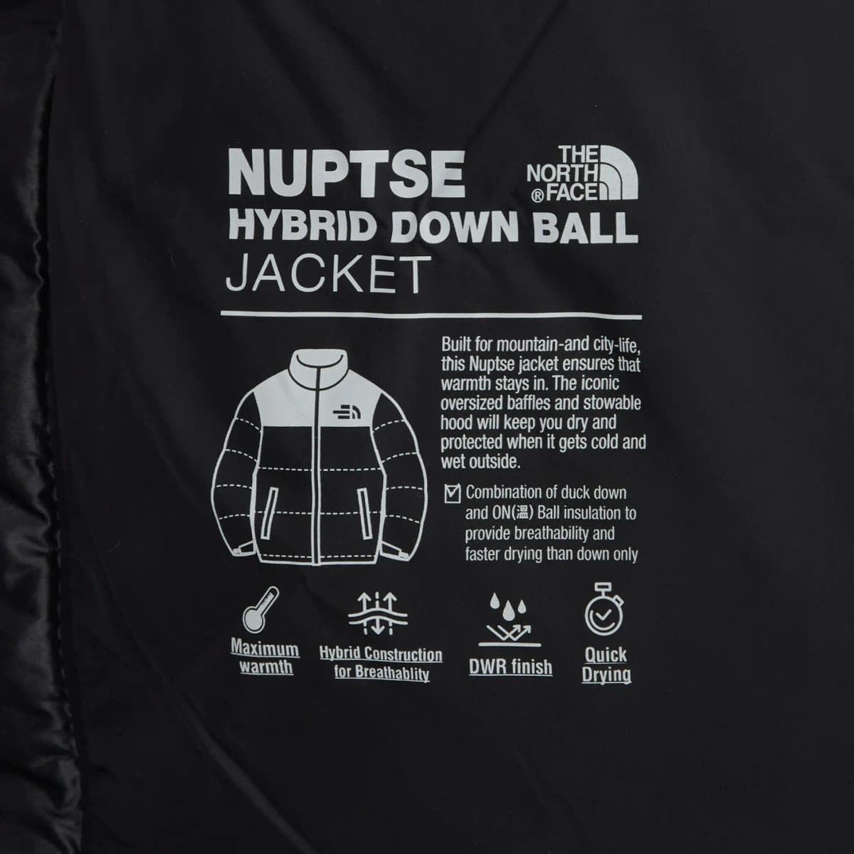 THE NORTH FACE FW24 HYBRID Nuptse Down Jackets & Coats Unisex Black 6