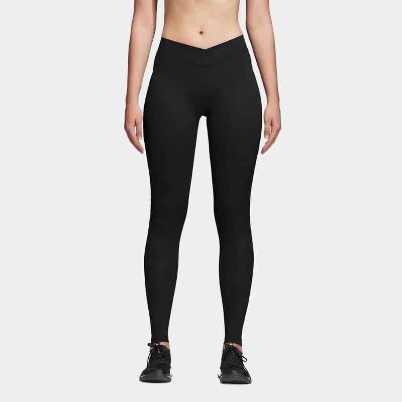 adidas Casual Comfortable Breathable Moisture-Wicking Tight Leggings Women's Black 3