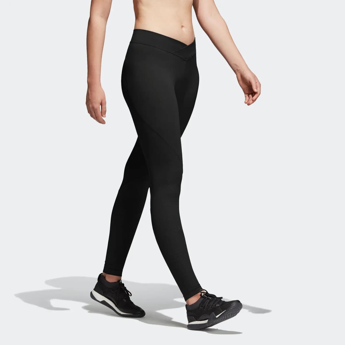 adidas Casual Comfortable Breathable Moisture-Wicking Tight Leggings Women's Black 6