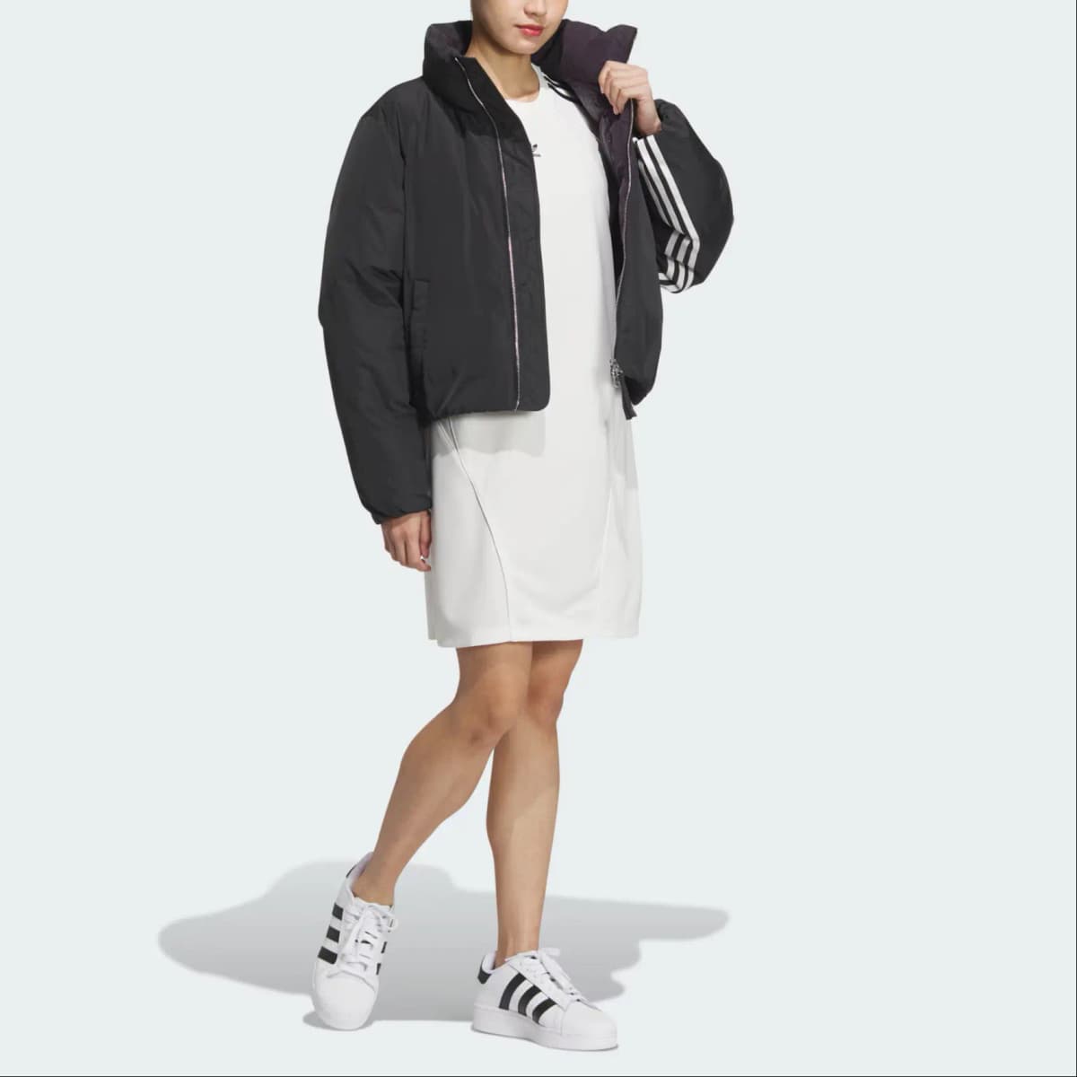 adidas originals FW24 PF SHORT DN W Qadın Pux gödəkçəsi Qara 6