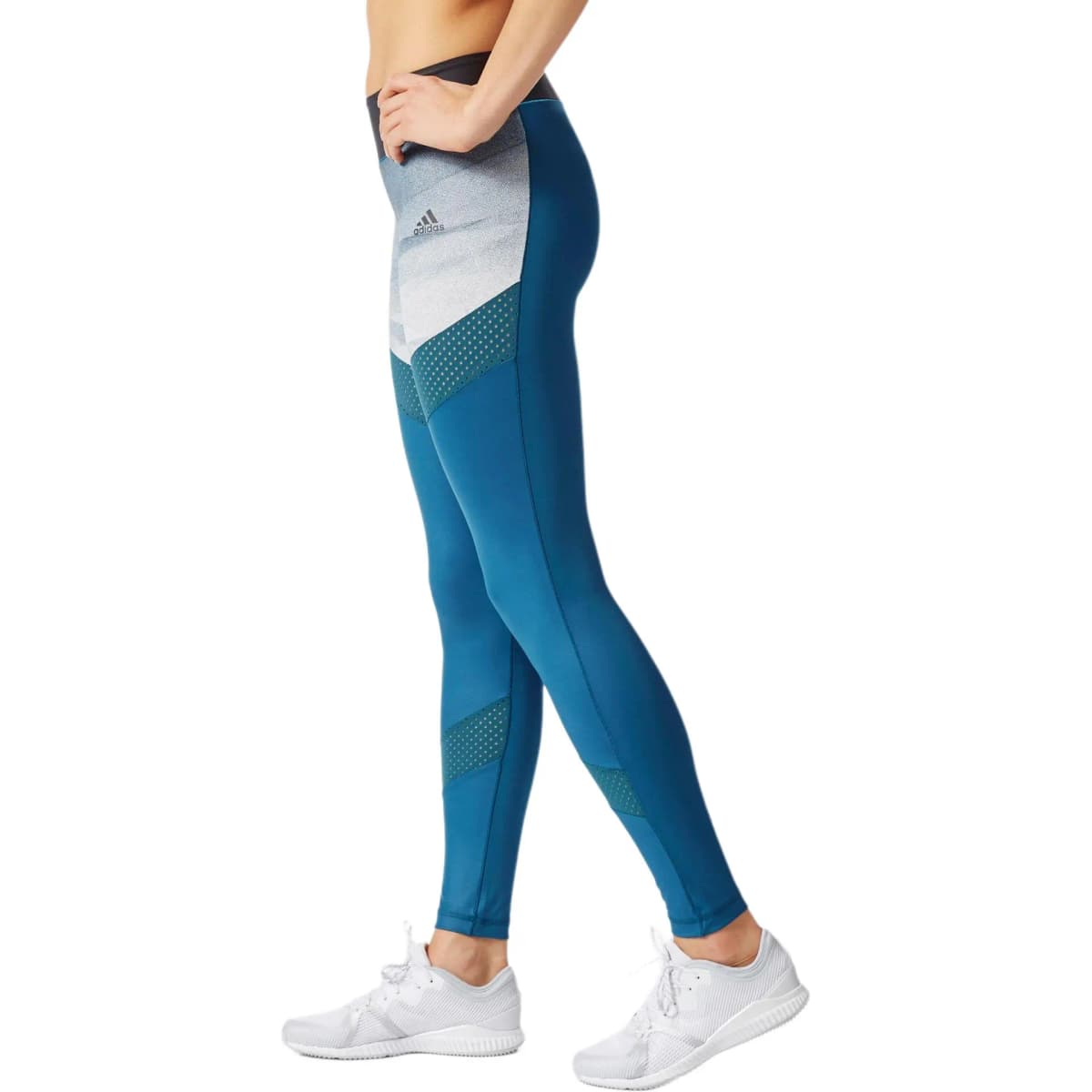 adidas Ultimate Fashion Comfortable Soft Skin-Friendly Leggings Women's Blue 5