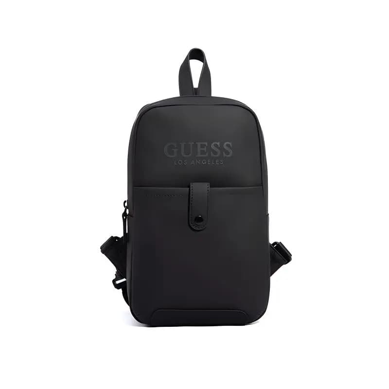 GUESS FRANCO Fashion Casual Trendy Versatile Synthetic Leather Chest Bag Small Unisex Black