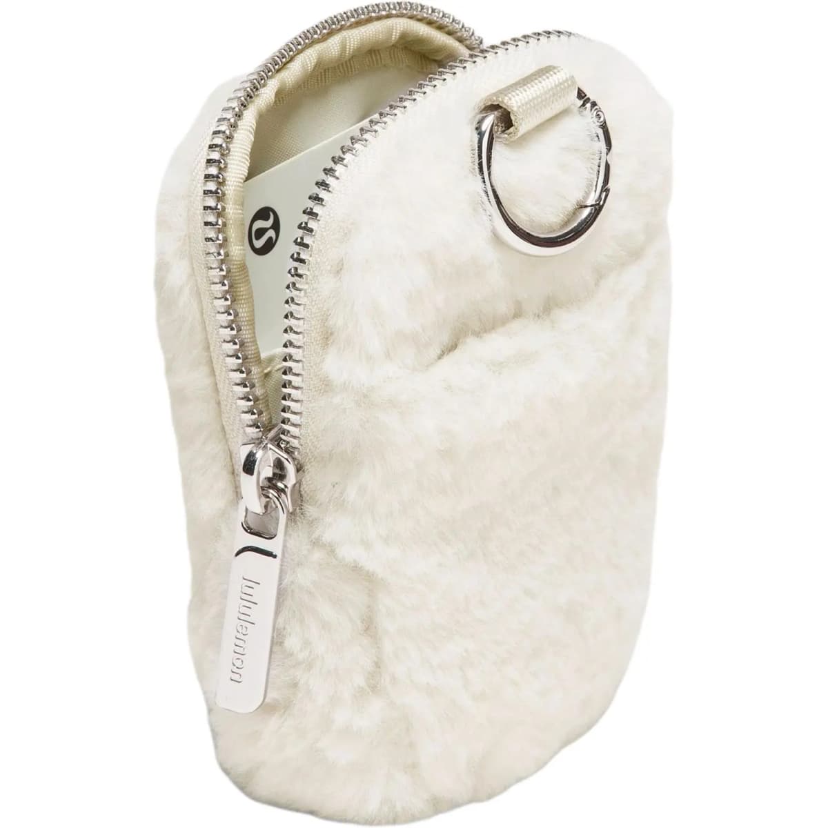 lululemon Clippable Fleece Zip Pouch Unisex Bone/Silver 2