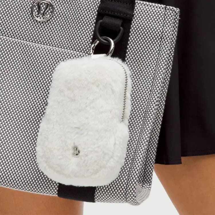 lululemon Clippable Fleece Zip Pouch Unisex Bone/Silver 5