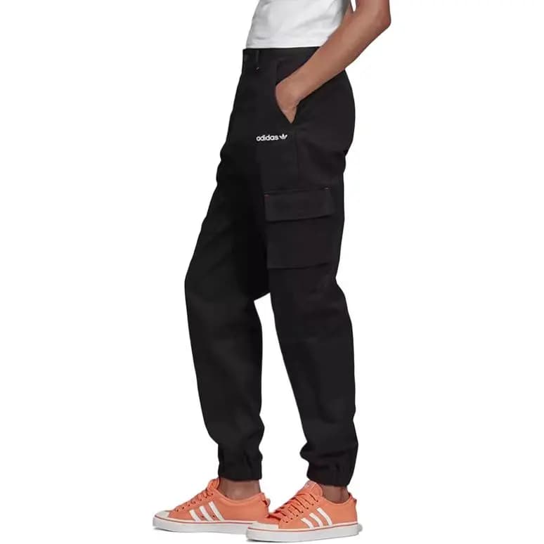 adidas Originals Loose Comfortable Jogger Fashion Cargo Pants Women's Black 6