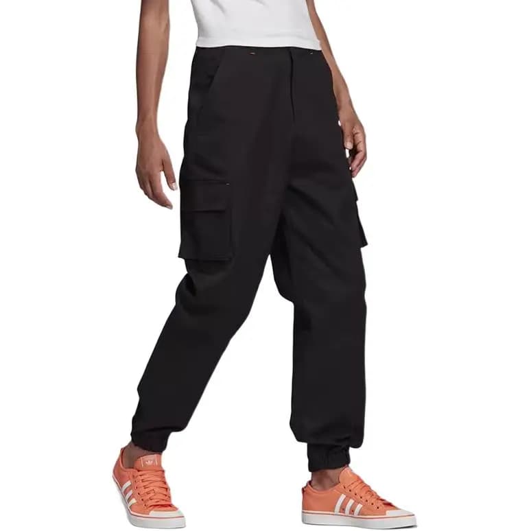 adidas Originals Loose Comfortable Jogger Fashion Cargo Pants Women's Black 4