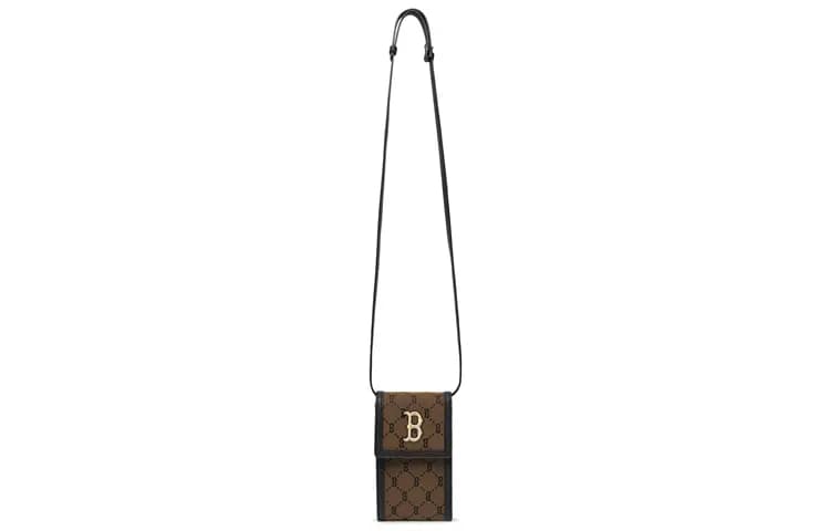 MLB Monogram Çiyindən Asılan Çanta Unisex Qəhvəyi 5