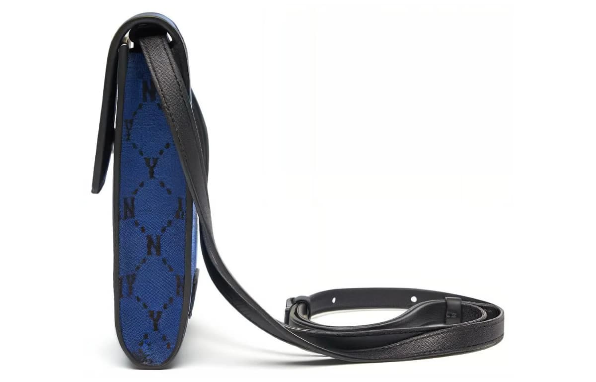 MLB Monogram Collection Polyester One Shoulder Crossbody Cell Phone Pouch Regular Unisex Midnight Blue 4