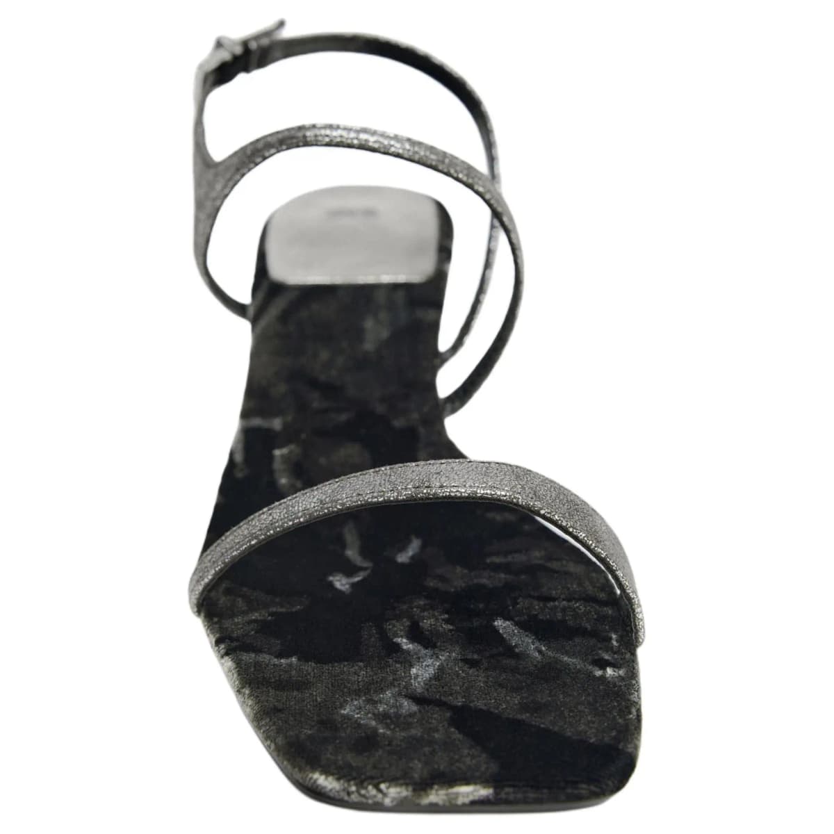 ZARA PU Comfort Versatile High Heel Single Strap Sandals 6cm Women's Silver 4