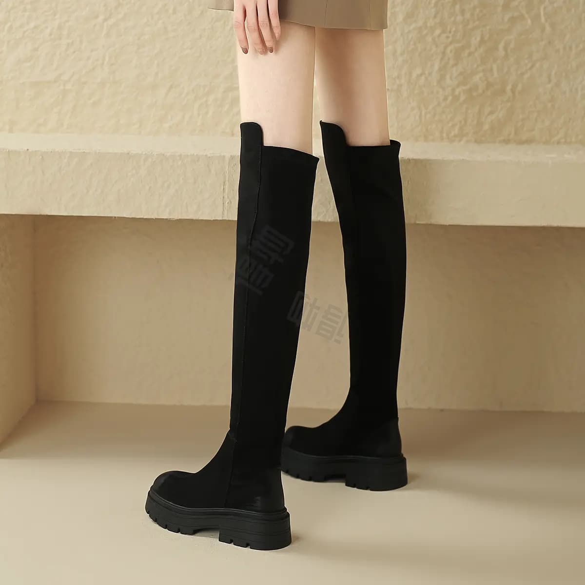 D:FUSE SCANDINAVIA Winter Combat Boots Over-The-Knee Boots Women's 2