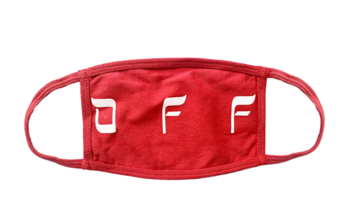 OFF-WHITE Üz Maskası Unisex Qırmızı
