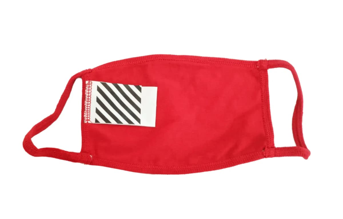 OFF-WHITE Üz Maskası Unisex Qırmızı 2