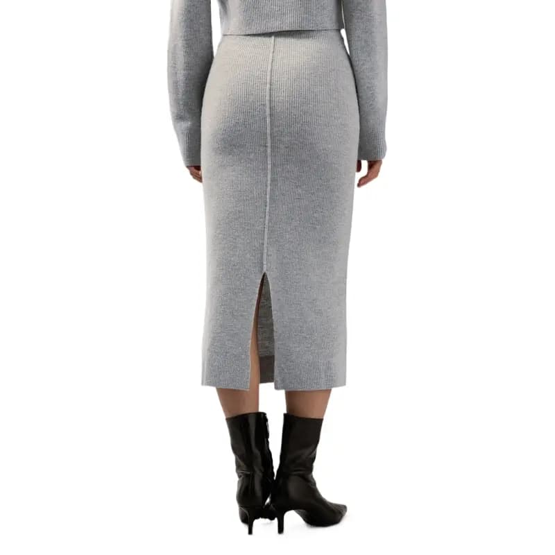 Calvin Klein Qadın Örme Uzun Ətək Boz 4
