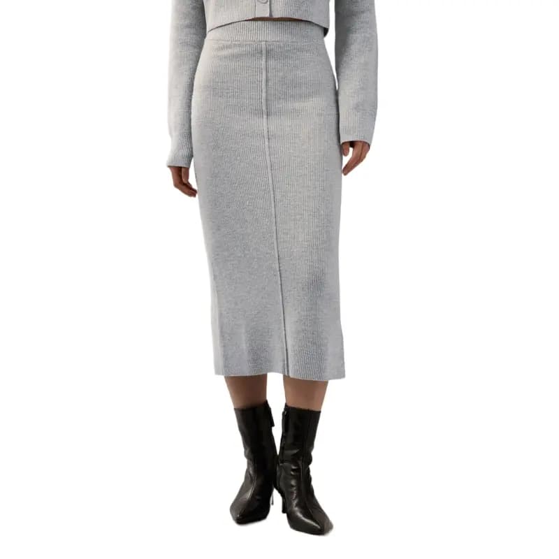 Calvin Klein Qadın Örme Uzun Ətək Boz 3