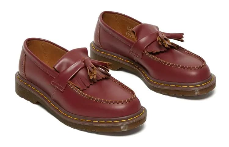 Dr.Martens Adrian Tassel Loafers Oxblood Quilon 4