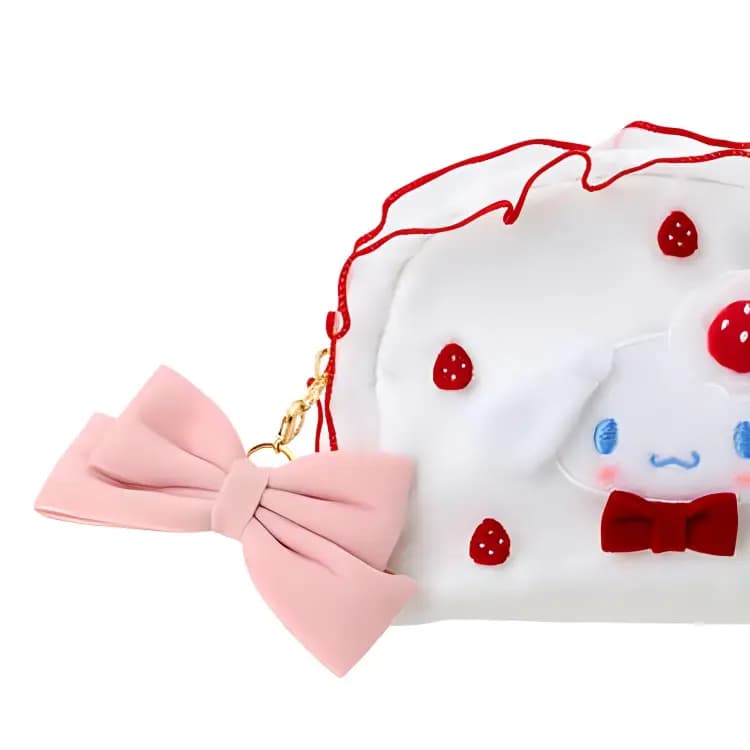 Sanrio Strawberry Cake Cinnamoroll Mini Bag Polyester Coin Purse Unisex White 5