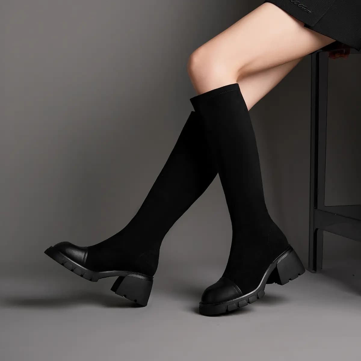 NINE WEST Dəri Uzunboğaz Qadın Çəkməsi 9
